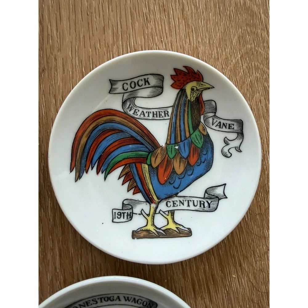 Vintage Lipper & Mann Japan Miniature Plates Set of 3 Americana Civil War Drum